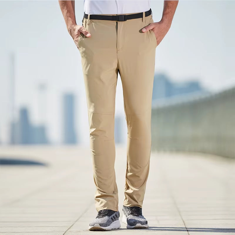 Outdoor Stretch Mens Hiking Pants Summer Quick Dry Breathable Waterproof Climbing Trekking Tourism Camping Male Trousers