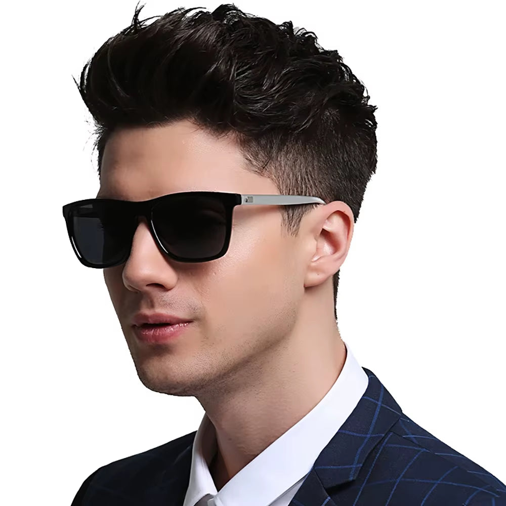 Luxury Square Polarized Sunglasses Men Driving Blue Mirror Lens Classic Unisex Sun Glasses 2026 Trends Women Shades