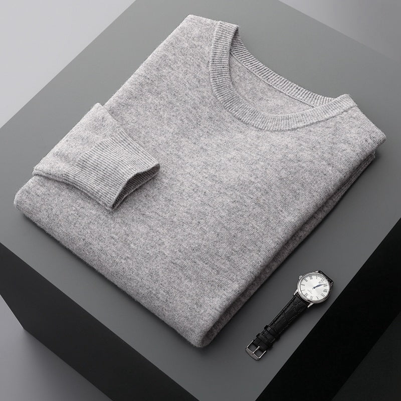 Men'S round Neck Pure Cashmere Shirt New Autumn and Winter Sweater