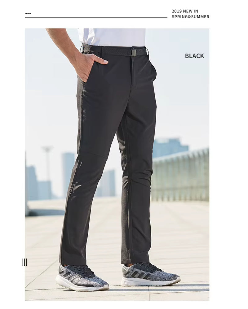 Outdoor Stretch Mens Hiking Pants Summer Quick Dry Breathable Waterproof Climbing Trekking Tourism Camping Male Trousers